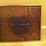 Photo #17 Photo engraved Bronze plaque with a flat band border and oxidized color, Studs on back for mounting.