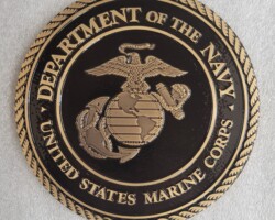 MILITARY PLAQUES & EMBLEMS #50 PHOTO ENGRAVED BRONZE NAVY EMBLEM