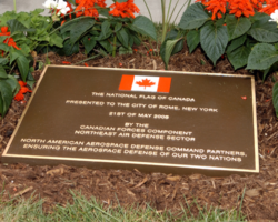 Bronze Plaque for Presentation of the National Flag of Canada