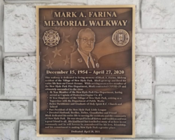 Photo Engraved Bronze Plaques #1 Flat band border, logos and flag background