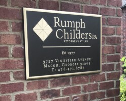 Law Firm Bronze plaque