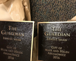 Photo Engraved Bronze Plaques #32 bronze plaque, flat band border, brown background