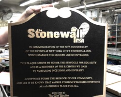 Stonewall Commemorative Plaque for Yankee Stadium