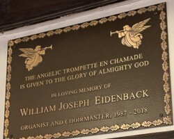 Church Organ Bronze Remembrance Plaque