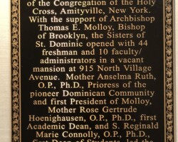2 Molloy College Founders' Plaque