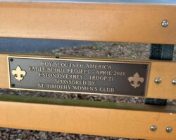 Boy Scouts Bronze plaque for Bench