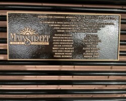 Bronze plaque for bench