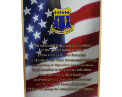 Photo Engraved Bronze Plaques #15 bronze plaque, flat band border, oxidized background, text and images