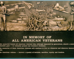 MILITARY PLAQUES & EMBLEMS #4 CAST BRONZE BAS-RELIEF PLAQUE FOR ALL AMERICAN VETERANS