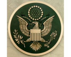 MILITARY PLAQUES & EMBLEMS #30 CAST BRONZE BAS-RELIEF GREAT SEAL