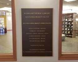 Manhasset Public Library Dedication Plaque