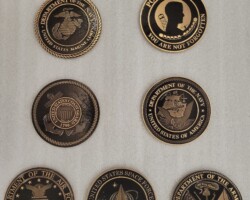 MILITARY PLAQUES & EMBLEMS #12 PHOTO ENGRAVED BRONZE MILITARY EMBLEMS