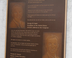 Portrait Plaques #12  Bronze plaque, flat band border, brown background, leather texture, photo engraved portraits, concealed mounting.
