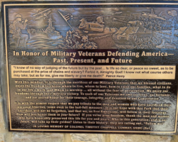 MILITARY PLAQUES & EMBLEMS #35 PHOTO ENGRAVED BRONZE PLAQUE WITH TEXT ALL AMERICAN VETERANS TRIBUTE