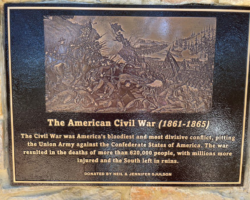 MILITARY PLAQUES & EMBLEMS #39 PHOTO ENGRAVED CIVIL WAR PLAQUE WITH BRONZE IMAGE