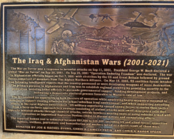MILITARY PLAQUES & EMBLEMS #40 PHOTO ENGRAVED BRONZE PLAQUE FOR IRAQ AFGHANISTAN WARS