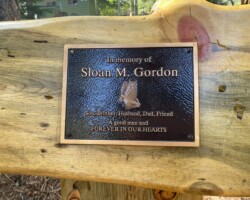 Bench plaque in Bronze